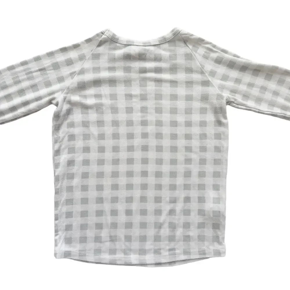 Childhoods Gray Gingham Rib Knit Set Size 3T